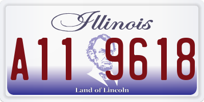 IL license plate A119618