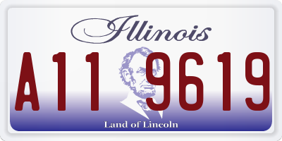 IL license plate A119619