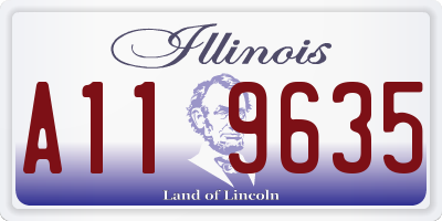 IL license plate A119635