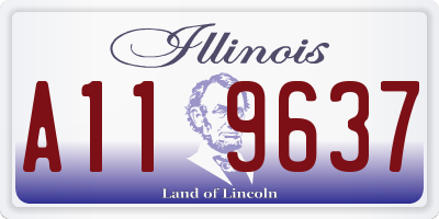 IL license plate A119637