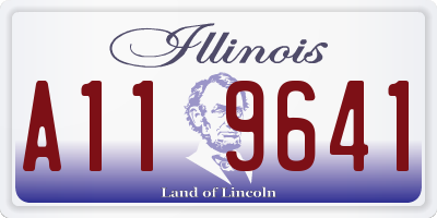IL license plate A119641