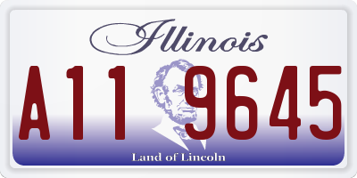 IL license plate A119645