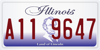IL license plate A119647