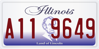 IL license plate A119649