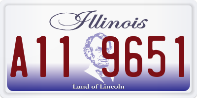 IL license plate A119651