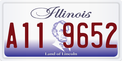 IL license plate A119652