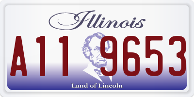 IL license plate A119653