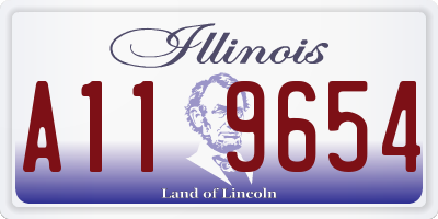 IL license plate A119654