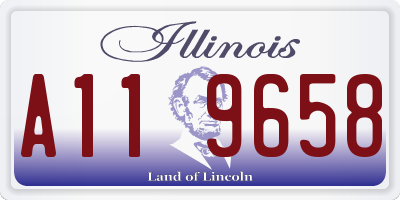 IL license plate A119658