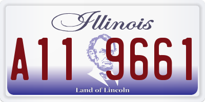 IL license plate A119661