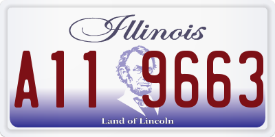 IL license plate A119663