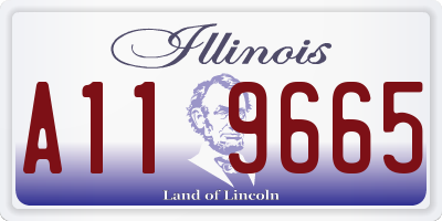 IL license plate A119665