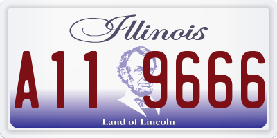 IL license plate A119666