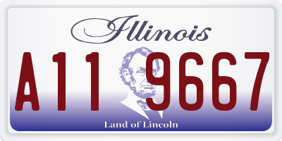 IL license plate A119667