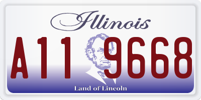 IL license plate A119668