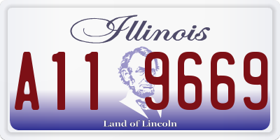 IL license plate A119669