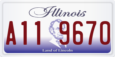 IL license plate A119670
