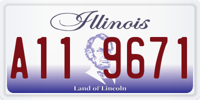 IL license plate A119671
