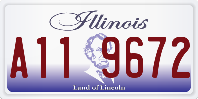 IL license plate A119672