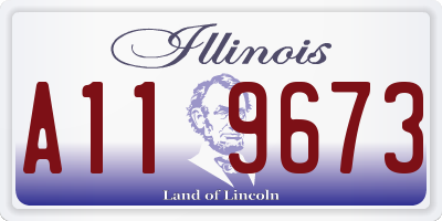 IL license plate A119673