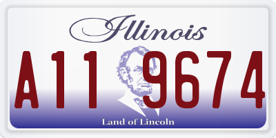 IL license plate A119674