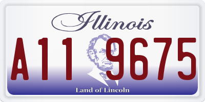 IL license plate A119675