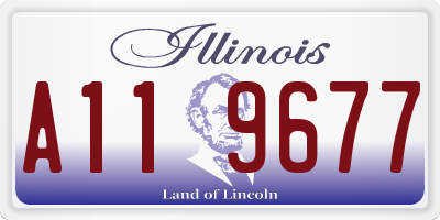IL license plate A119677