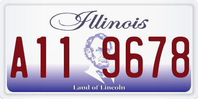 IL license plate A119678