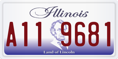 IL license plate A119681