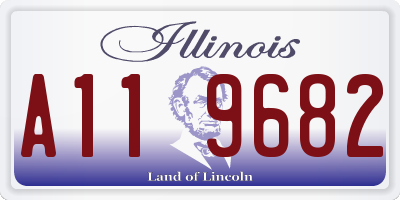 IL license plate A119682