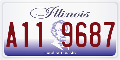 IL license plate A119687
