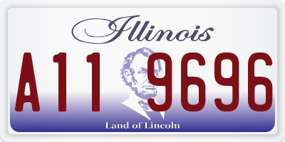IL license plate A119696