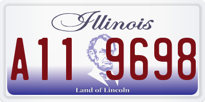IL license plate A119698