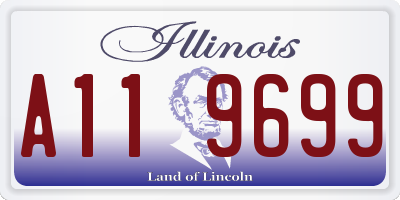 IL license plate A119699