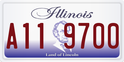 IL license plate A119700