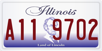 IL license plate A119702