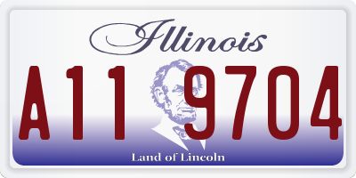 IL license plate A119704