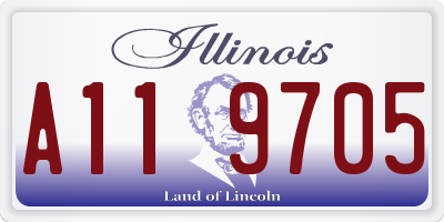 IL license plate A119705