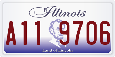 IL license plate A119706
