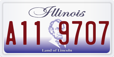 IL license plate A119707