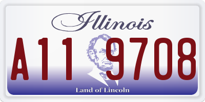 IL license plate A119708