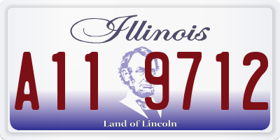 IL license plate A119712