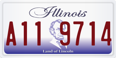 IL license plate A119714
