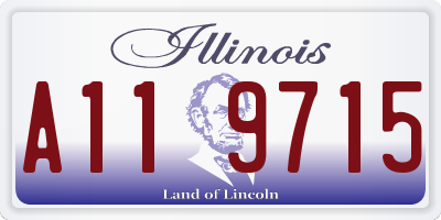 IL license plate A119715