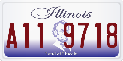 IL license plate A119718