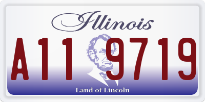 IL license plate A119719