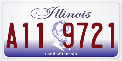 IL license plate A119721