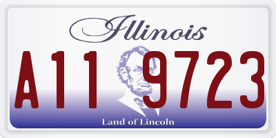 IL license plate A119723