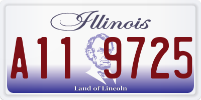 IL license plate A119725