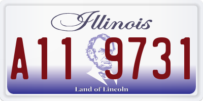 IL license plate A119731